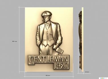 Art pano (Gentleman Early 20th century, PH_0367) 3D models for cnc